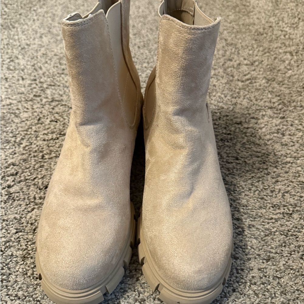 Madden Girl Light Tan Ankle Booties